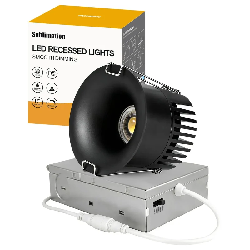 Top Shelf 3 Inch Canless Led Recessed Lights Deep Trim Anti Glare Design For Showers Sleek Black Finish Etl Certified Dimmable 12 Watt 5Cct Adjustable Hue No Fuss Installation Junction Box Ready