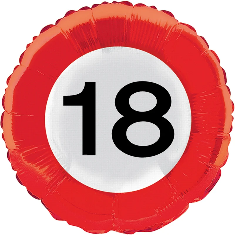Folieballon verkeersbord leeftijden