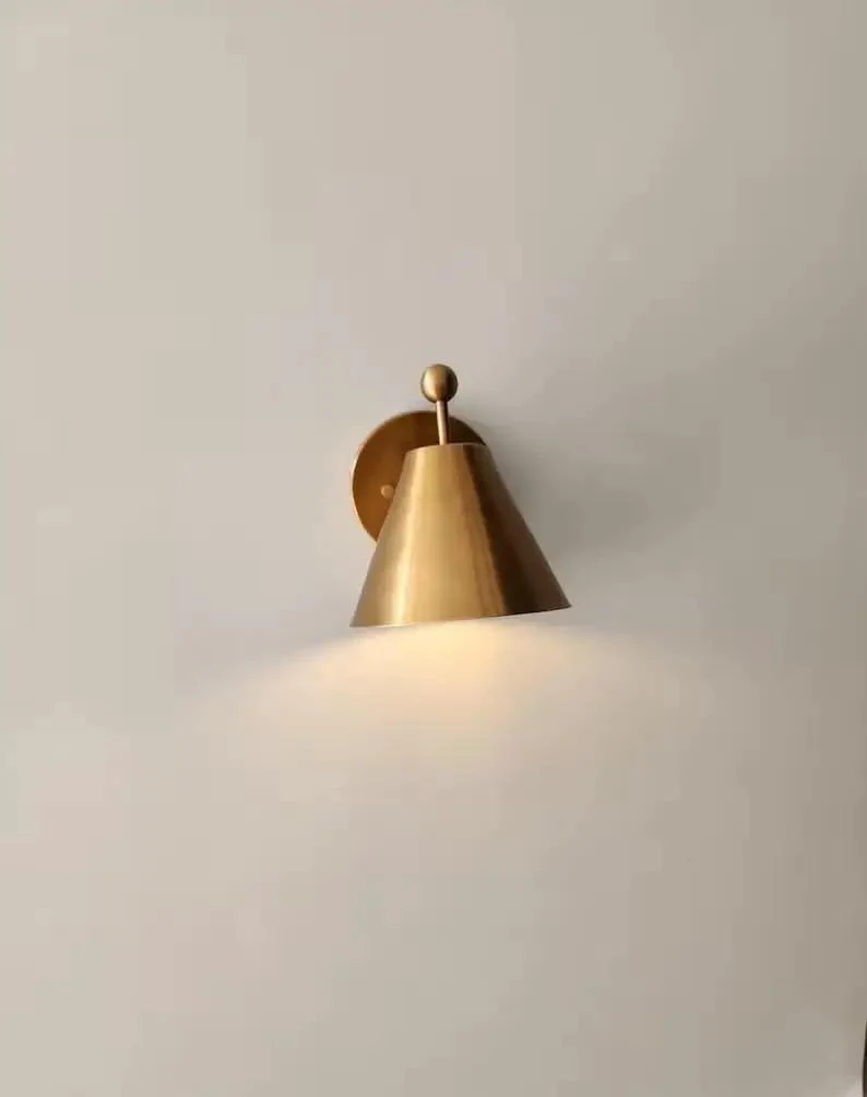 Heavy Duty Brass Wall Sconce With Slick Finial Accent Vintage Hardwired Wall Light Fixture For Living Room And Bedroom Delivering Top Tier Craftsmanship And Killer Ambient Glow To Your Space Design