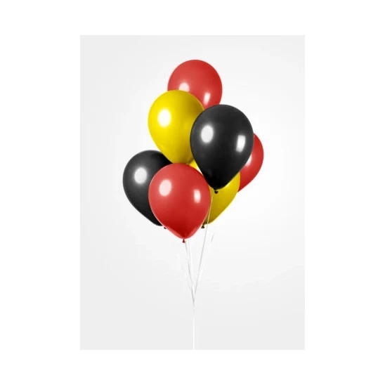 Ballonnen Geel, Zwart & Rood - 10 stuks - 30cm
