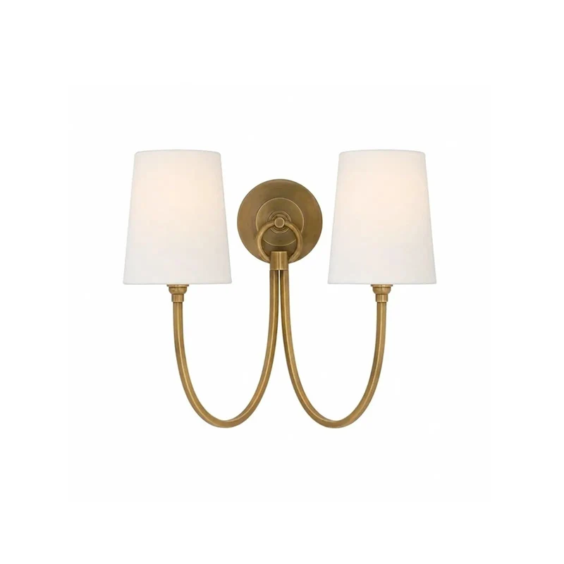 Amp Up Your Hallway With A Sleek Wall Sconce Reading Lamp That Flips On Instant Brightness With Sturdy Brass Frame And Crisp White Fabric To Bring Big Time Style To Your Entryway Decor