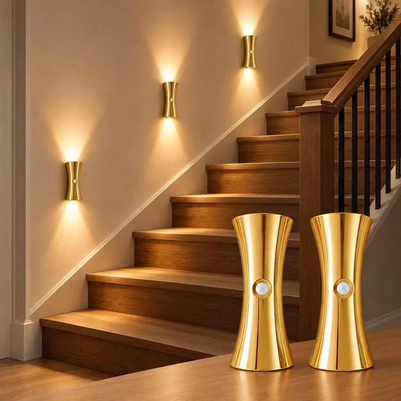 Two Pack Badass Rechargeable Wall Sconces Featuring Smart Motion Sense And Hella Solid Magnetic Base For No Sweat Installation Along Busy Hallways Staircases Mudrooms And Smooth Bedroom Zones
