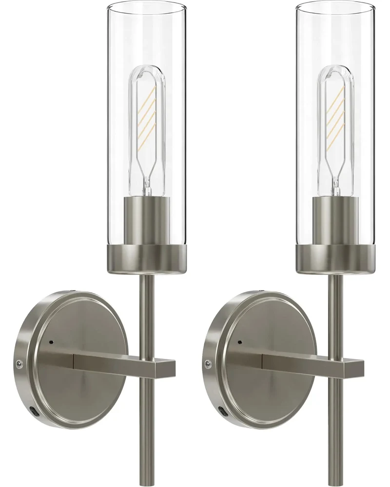 Cordless Sand Nickel Wall Sconces Set Of Two USB C Rechargeable Battery Lamps Zero Hardwiring Tool Free Grip Install For Bedroom Hallway Smooth Vibes Ambient Indoors