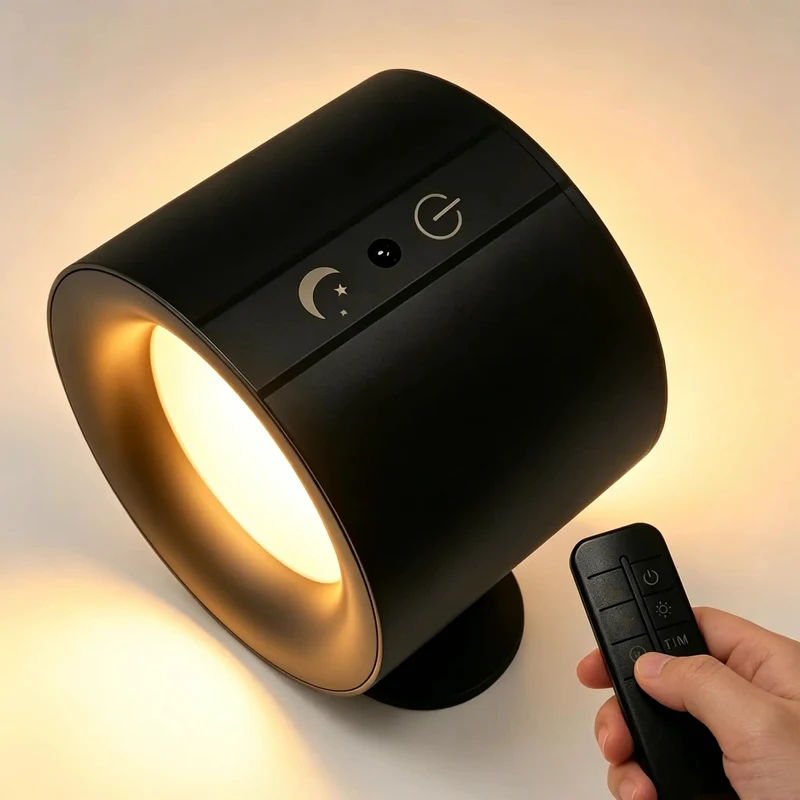 Rad LED Wall Sconces with Rechargeable Battery and Magnetic Mount for Easy Setup Remote Control and Touch Dimming Three Color Temps 360 Rotation Dual Side Lighting Hella Bright for Bedside Reading and Room Decor Black Finish