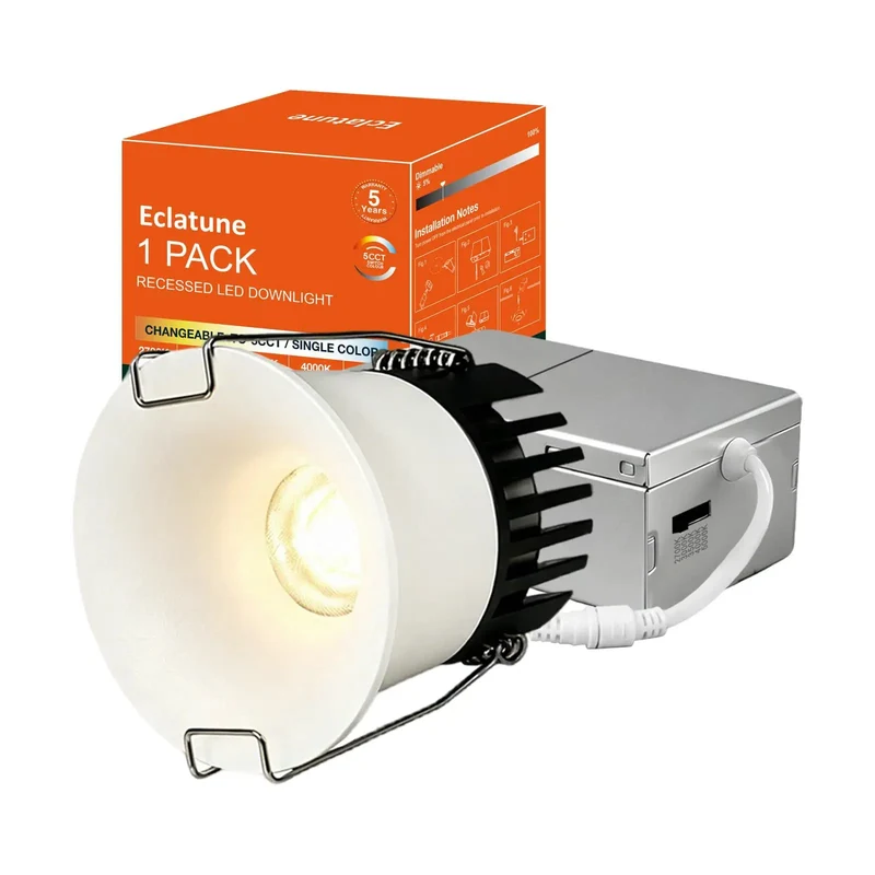 3 Inch Led Recessed Ceiling Lights With Junction Box Waterproof Shower Fixture 5Cct Tunable Warm To Daylight Dimmable Cri90 Plus Anti Glare Retrofit Drop In Install No Fuss Setup Heavy Duty Build