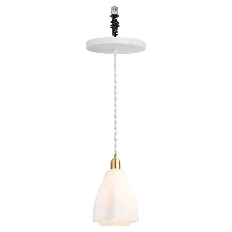 No Sweat Recessed Can Light To Pendant Conversion Kit Swapped In With E26 Screw Adapter And Rock Solid Brass Glass Shell A Bad Boy Upgrade For Modern Kitchen Island Flex Or Mellow Hallway Lounge Dimmable
