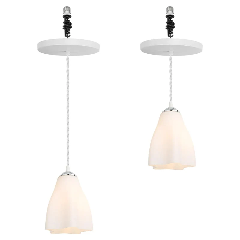 Quick Swap Recessed Can To Pendant Light Converter Fits 4 5 6 Inch Ceilings With E26 Adapter Turns Boring Fixtures Into Drop Dead Gorgeous Farmhouse Glass Pendants A Total Game Changer For Kitchens And Hallways Silver