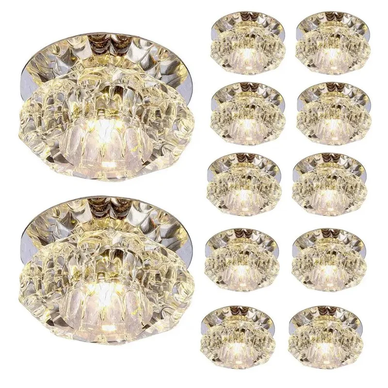 12 Pack Round Led Recessed Ceiling Lights With Tough Aluminum Housing Trim Kit Featuring Slick 3.9 Inch Aperture Delivering Top Shelf 3000k To 4000k Flicker Free Glow For A Knockout Home Makeover