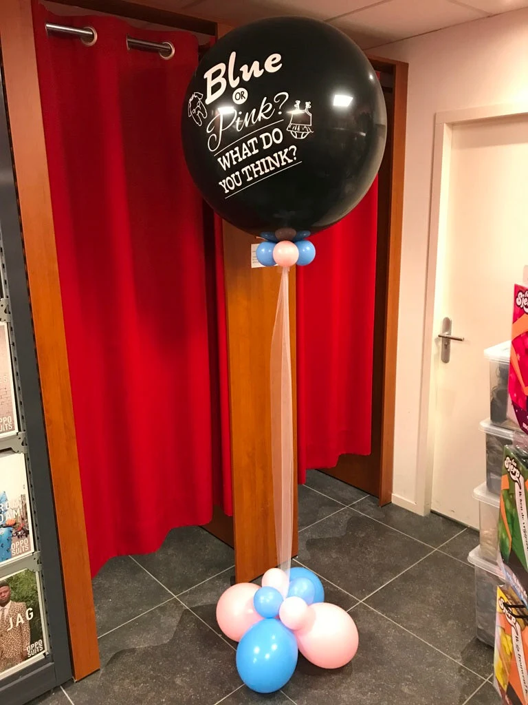 Gender reveal heliumballon inclusief voet