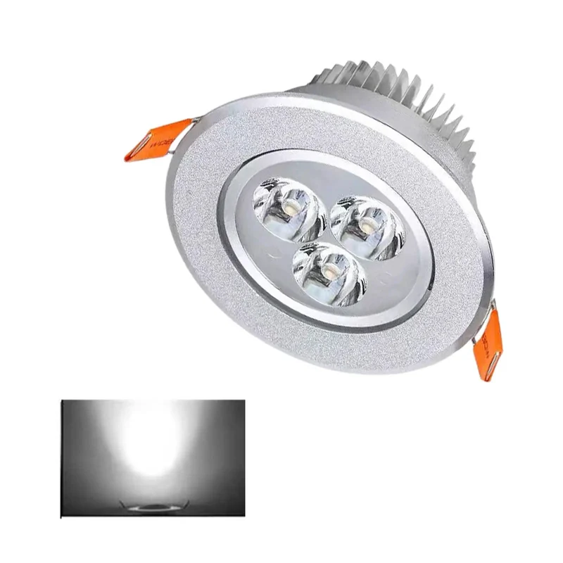 Sleek Recessed LED Downlight Featuring Top Shelf Aluminum Housing And A Frosted Silver Trim Delivers Hella Bright White Accent Lighting For Drop In Ceiling Cabinets And Gallery Walls