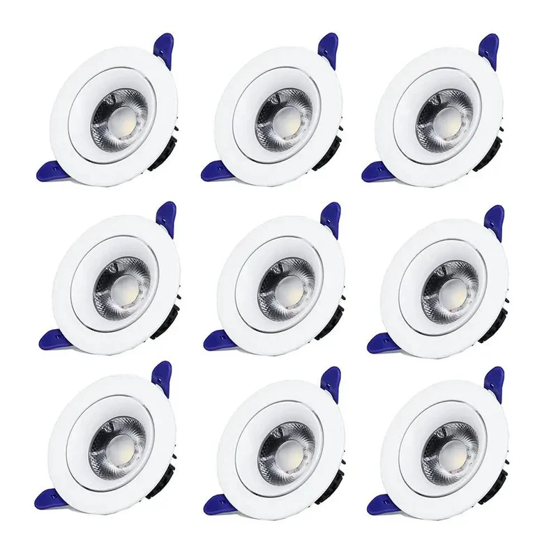 Top Tier Nine Pack Recessed Led Downlights Featuring Slick Aluminum Cooling And Snappy Waterproof Plugs For Hassle Free Install In Conference Rooms Shops And Retail Walls