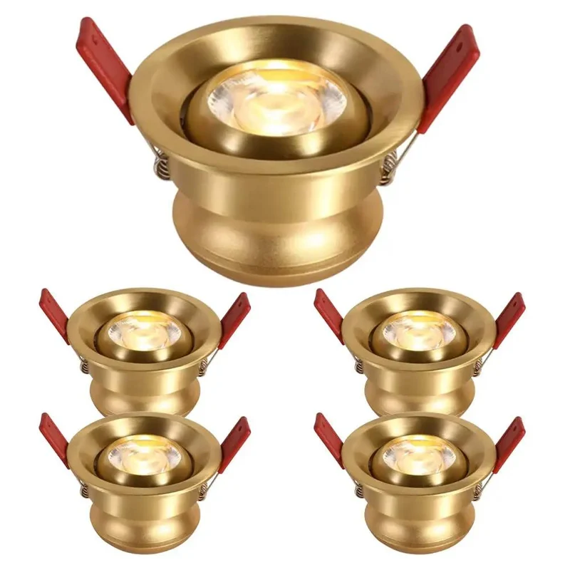 Top-Notch 7W Led Recessed Downlights 3-Inch Baffle Trim, Solid Brass & Copper Make, Adjustable 360-Degree Eyeballs, Freakin Bright CRI 95, Warm White & Daylight Retrofit Kit