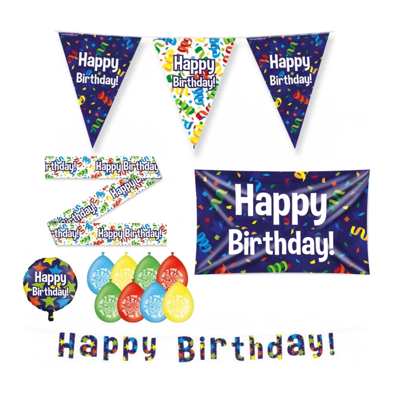 Happy Birthday Cartoon Versiering pakket - L2