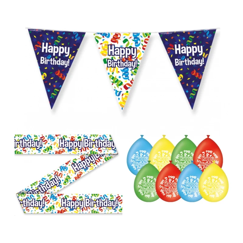 Happy Birthday Cartoon Versiering pakket - S