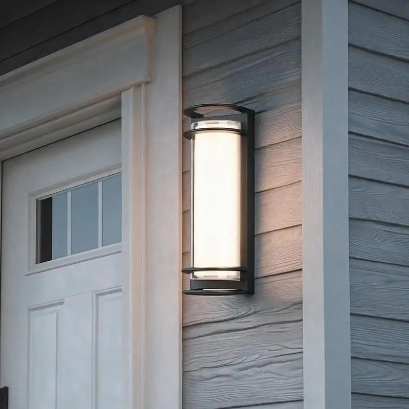 Sleek Black Led Wall Sconce Light Fixture Solid Build Aluminum Cylinder For Indoor Or Outdoor Accent Glow With Clean Minimalist Lines And Top Tier Appeal