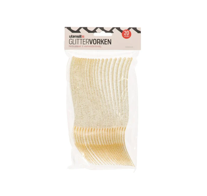 Vorken plastic glitter 20 stuks