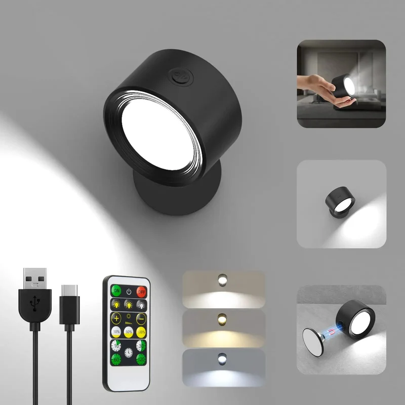 Totally Cordless Led Wall Sconces With Remote Control And Rechargeable Dimmable Bedroom Lighting, Usb Charged Bedside Lamps For Hallways And Modern Home Decor, Pretty Darn Bright Fixtures