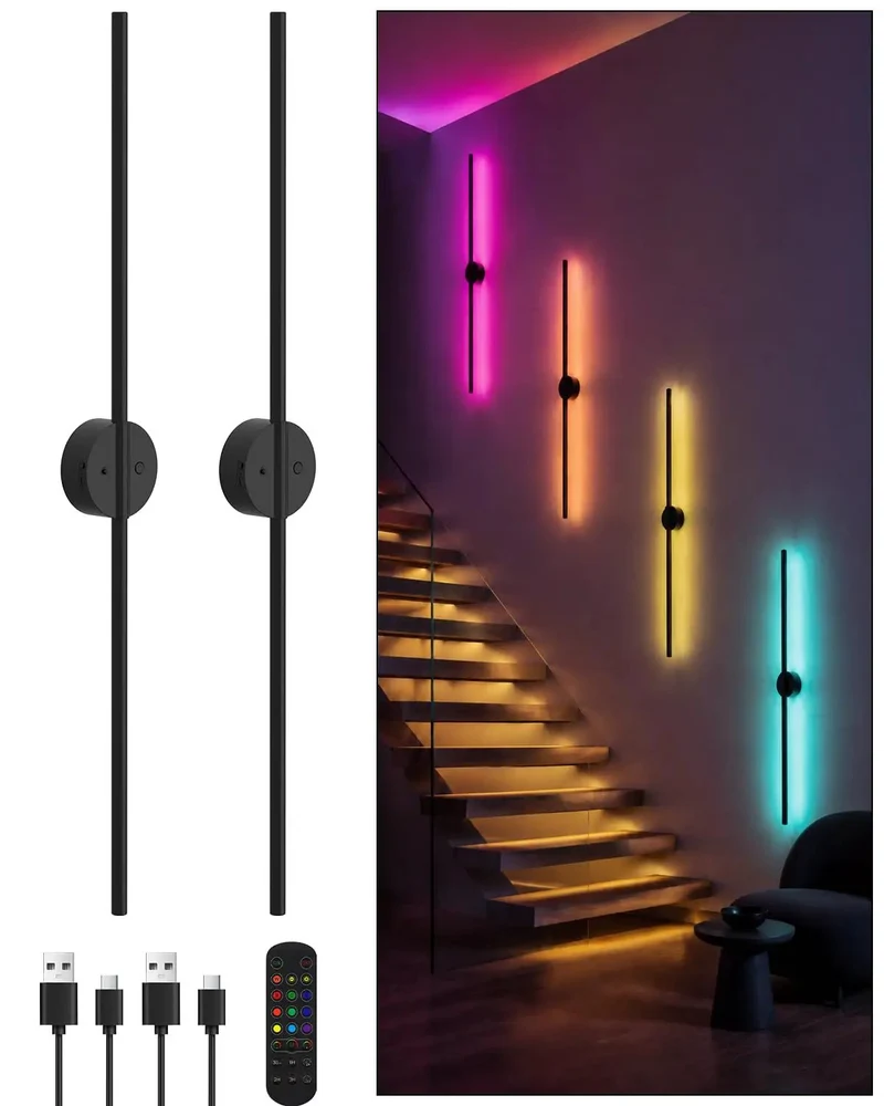 Wireless Battery Powered Wall Sconces Set Of 2 With Easy Peasy Setup And Smart Timer Bringing Instant Ambient Glow Plus Multi Color Options For Modern Home Decor Upgrades