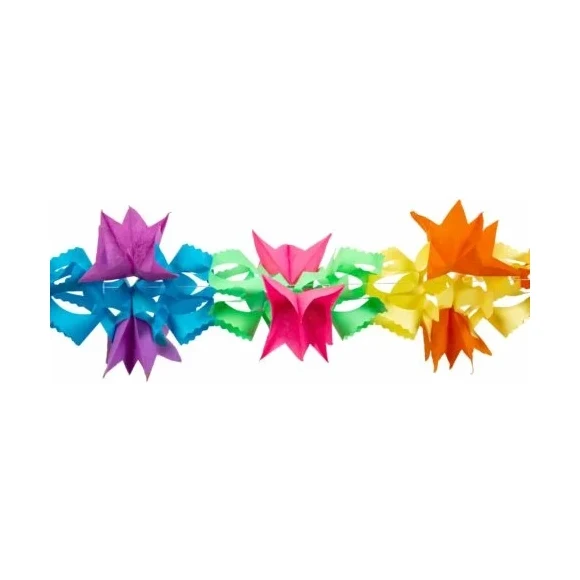Papieren slinger Bloemen - 6 meter