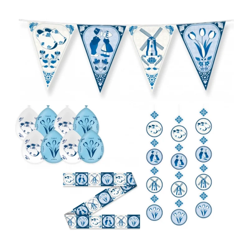 Delftsblauw Versiering pakket - M