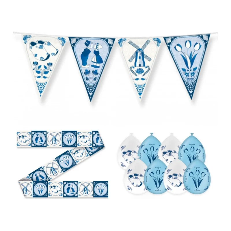 Delftsblauw Versiering pakket - S