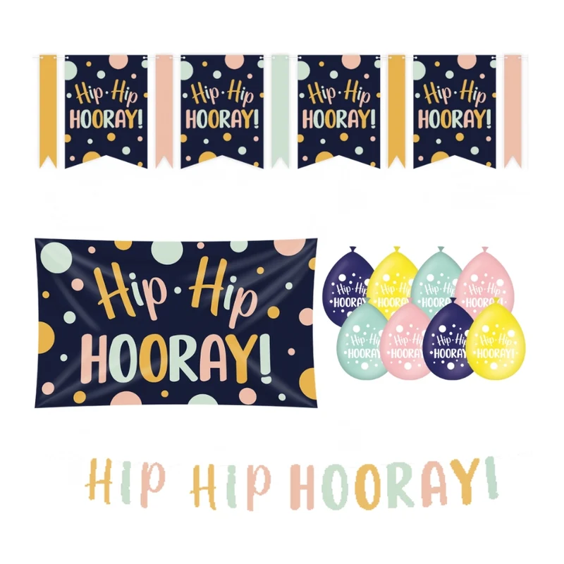 Hip Hip Hooray Versiering pakket - M