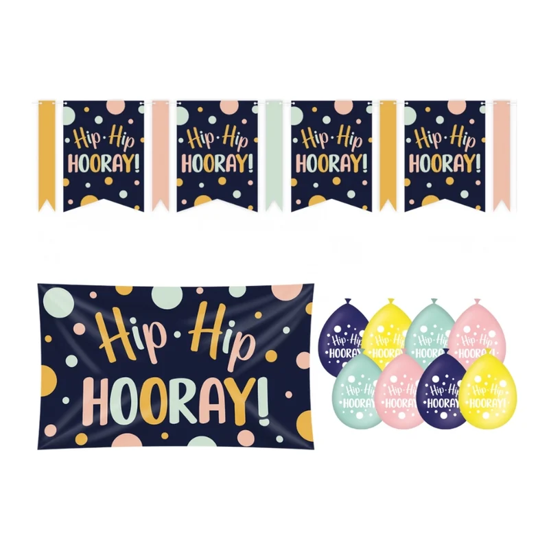 Hip Hip Hooray Versiering pakket - S
