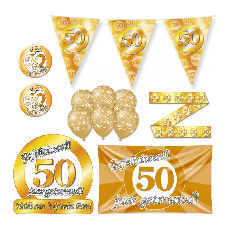 50 jaar Getrouwd Versiering pakket - L