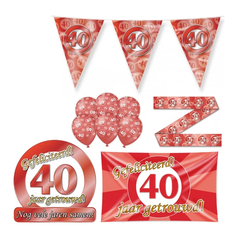 40 jaar Getrouwd Versiering pakket - L