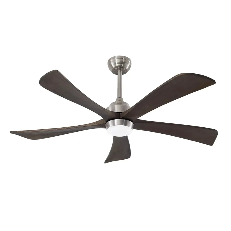 Top Tier 52 Inch Ceiling Fan Crafted With Heavy Duty Solid Wood Blades Built In LED Light And Wireless Remote Quiet Brushless Motor Pulls Reversible Airflow Fast Sets Up In Minutes Keeps Your Space Cool As Ice Year Round