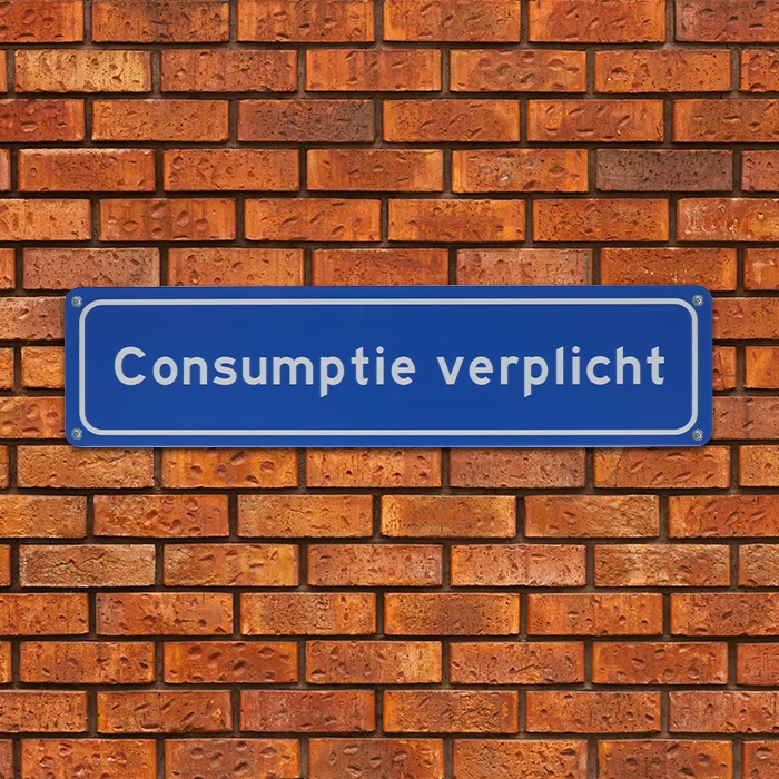 Metalen bord Consumptie