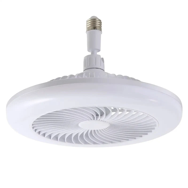 Premium 11 Inch E26 Socket Ceiling Fan With Dimmable 3 Color LED Light Featuring Three Speed Settings And Built Timer For Small Kitchens Bathrooms Closets Delivers Smooth Breeze And No Sweat Socket Install For Instant Chill Comfort In Tight Spots