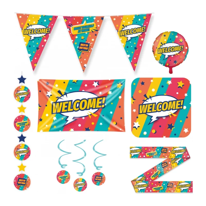 Welcome Cartoon Versiering pakket - XL