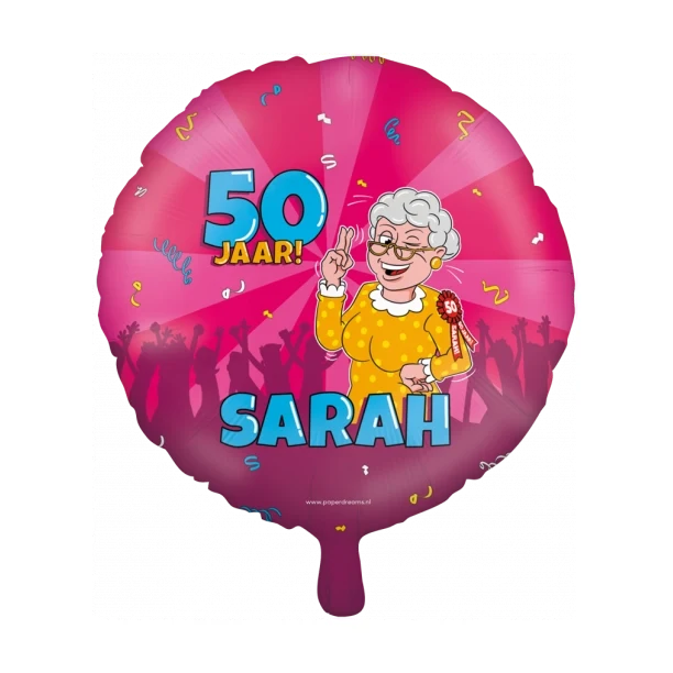 Sarah Cartoon - Folieballon - 45cm