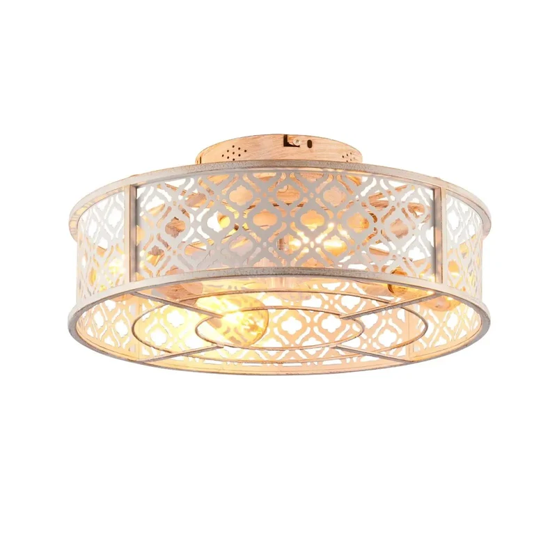 Upgrade Your Space With This Killer 20 Inch Flush Mount Ceiling Fan Featuring Vintage White Quatrefoil Cage Remote And Reversible Smooth Airflow Perfect For Bedrooms Or Living Rooms Where Comfort Hits Different