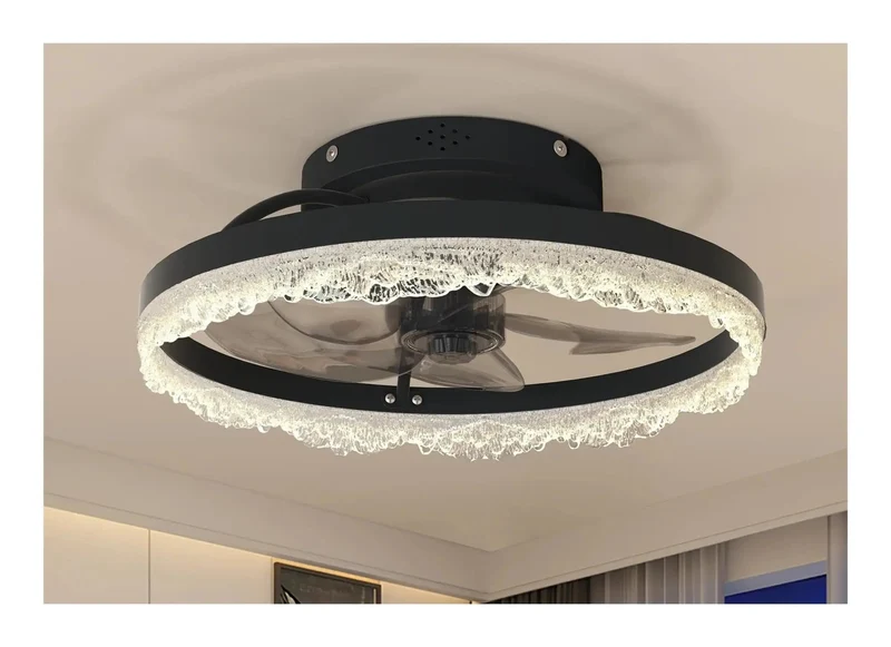 Knockout Sleek Chandelier Ceiling Fan With Killer Led Light And Acrylic Flush Mount Design Offering Dead Silent Smart Operation And Hidden Blades For Super Smooth Airflow Vibes
