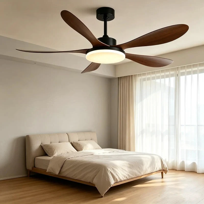 Slick Chinese Antique Vintage Ceiling Fan With Embedded Led Light Five Blade Chandelier Silhouette Dc Inverter Engine Reversible Draft Setting Six Speed Hush Mode Cool Summer Breeze And Cozy Winter Air Distribution Total Room Refresh