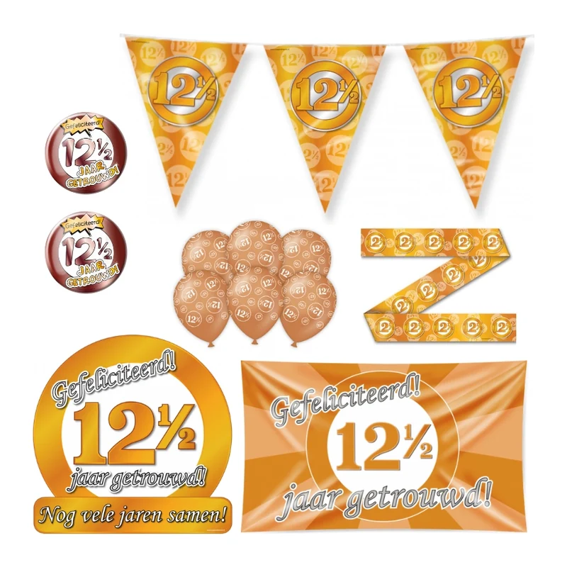 12,5 jaar Getrouwd Versiering pakket - L