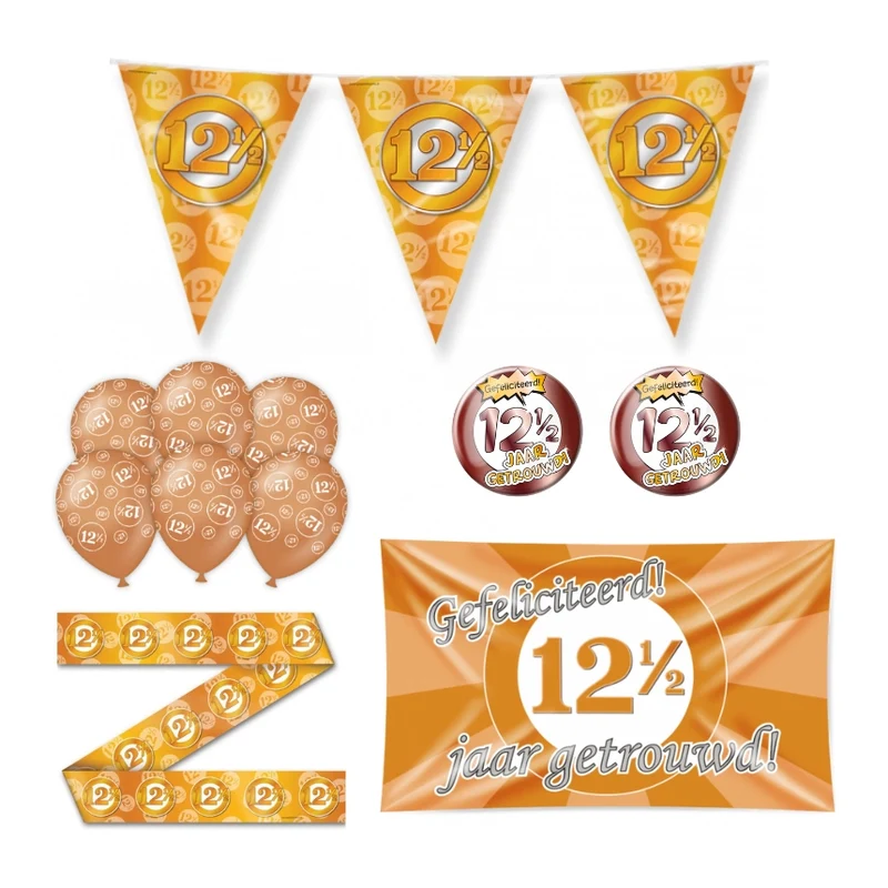 12,5 jaar Getrouwd Versiering pakket - M