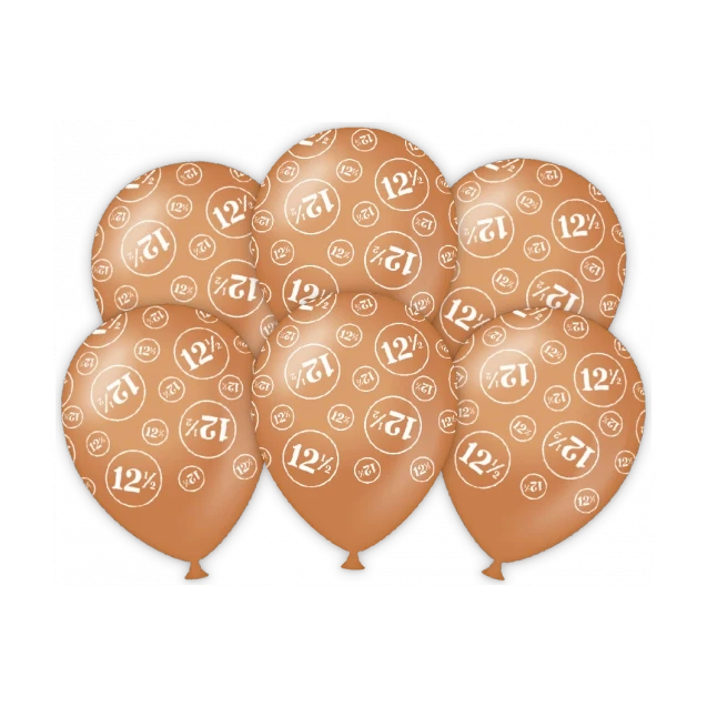 12,5 jaar Getrouwd - Ballonnen - 6 stuks - 30cm