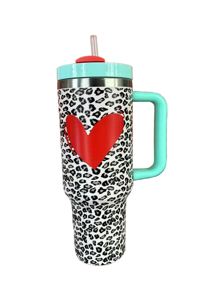 Drinkbeker 1200 ml luipaard print