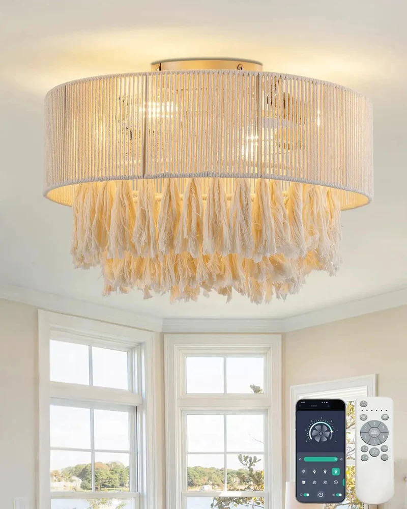 Premium Gold Ceiling Fan With Integrated LED Light And Ultra Quiet Motor For Living Rooms And Bedrooms Adds Serious Drip To Any Space While Slinging Chill Breeze All Day Long