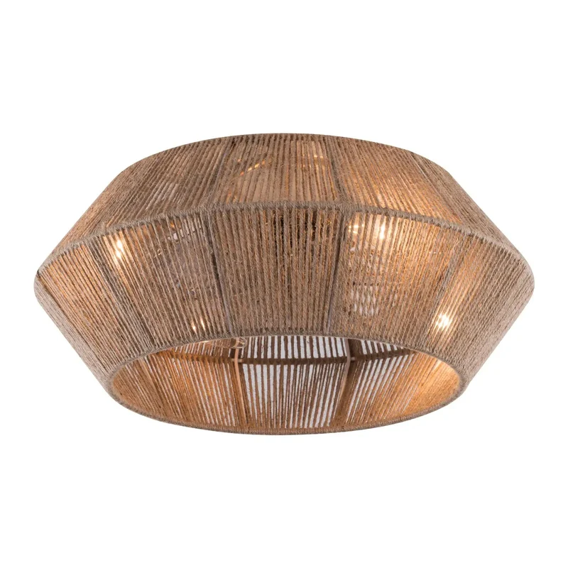 Top Tier Handwoven Rattan Ceiling Fan With Built In Light And Convenient Remote Control Totally Dope For Bedroom Or Living Room Setup Delivers Sweet Breeze Through Five ABS Blades Hidden Under Authentic Woven Twine Shade