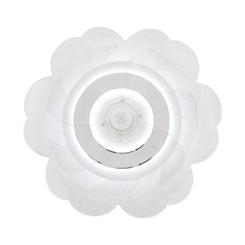 Indoor Ceiling Fan With Light 18.5 Inch, Slick App Controlled Build With Sturdy Acrylic Shade, Six Airflow Levels For Smooth Home Cooling And Sharp Modern Decor