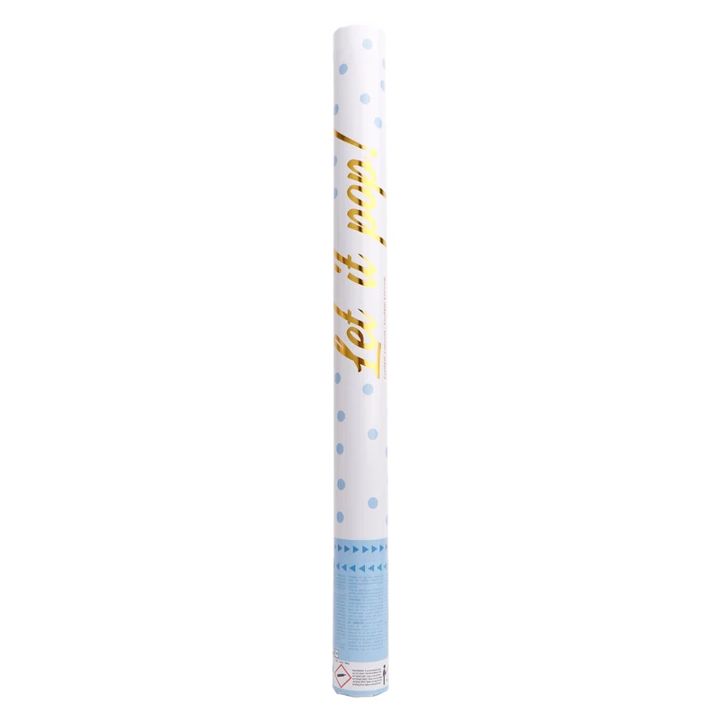 Party popper lichtblauw - 60cm - papier