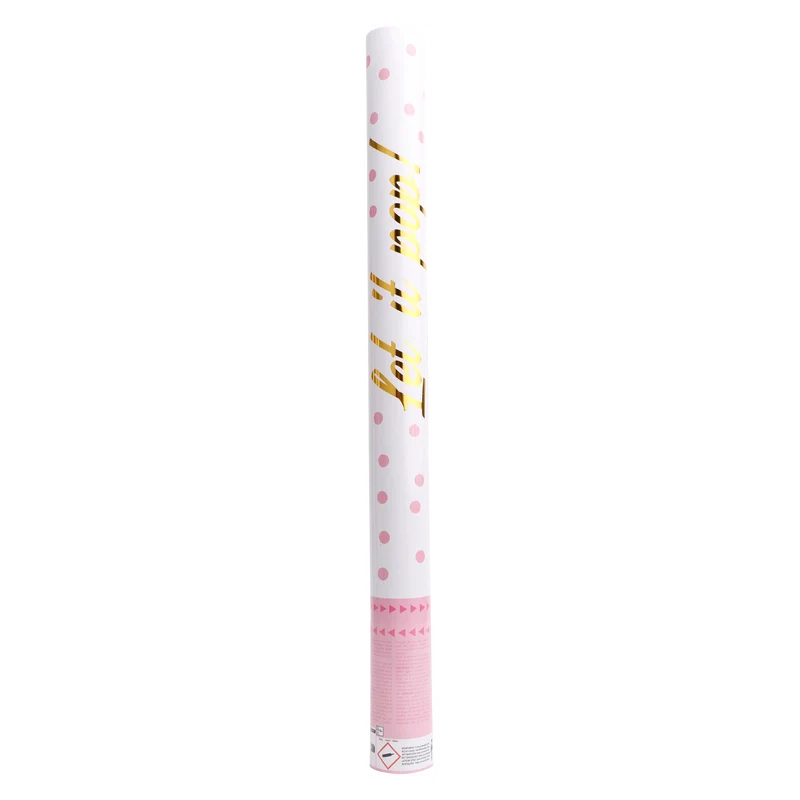 Party popper lichtroze - 60cm - papier