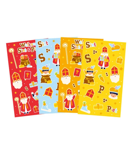 Sinterklaas - Stickervellen 4st.