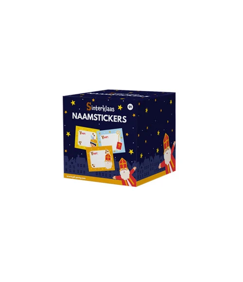 Sinterklaas - Naamstickers box met 50st.