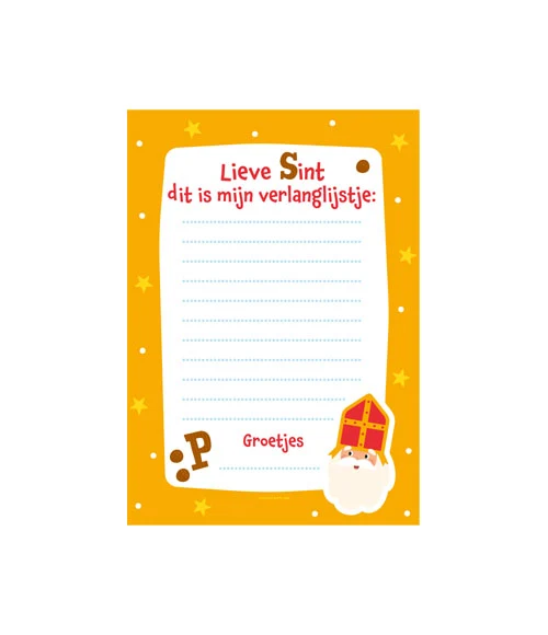Sinterklaas - Verlanglijstje 6st.