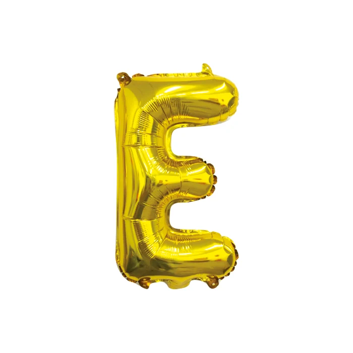 Folieballon Letter E Goud